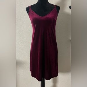 Top shop burgundy velvet dress 6